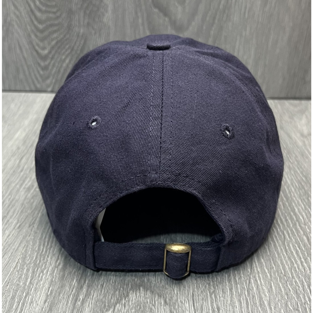 Patriot Skiing Hat Cap Strap Back Navy Blue Embroidered Skier Sports Mens USA - Picture 3 of 6